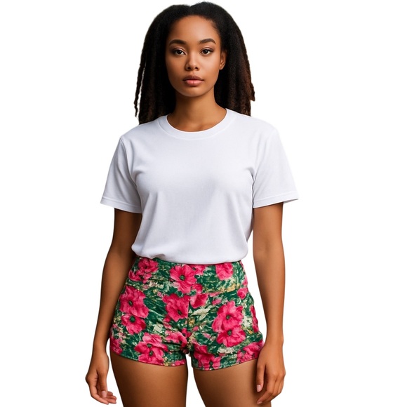 IAB MFG Pants - IAB 3” No-Ride Athletic Shorts size 8 Medium in Floral